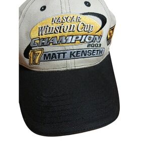Matt Kenseth NASCAR Winston Cup Champion 2003 Hat DeWalt Roush Racing Tan Black